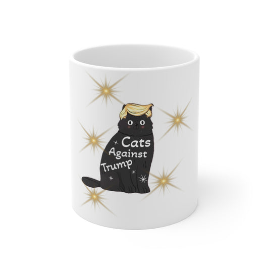 Cats Against Trump Mug, Anti Trump Gifts, Funny Trump Coffee Mug, President Elections 2024