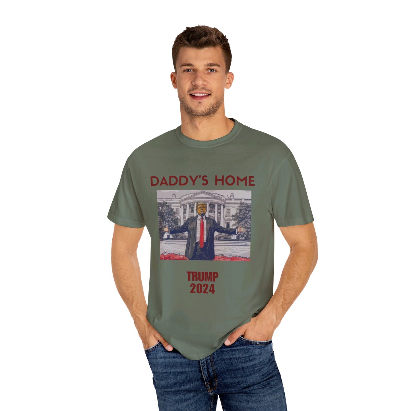 Daddy's Home -Trump 2024 Tshirt Stop The Witch Hunt Trump 2024 Free Trump MAGA Apparel Ultra Maga Lets Go Make America Great Again