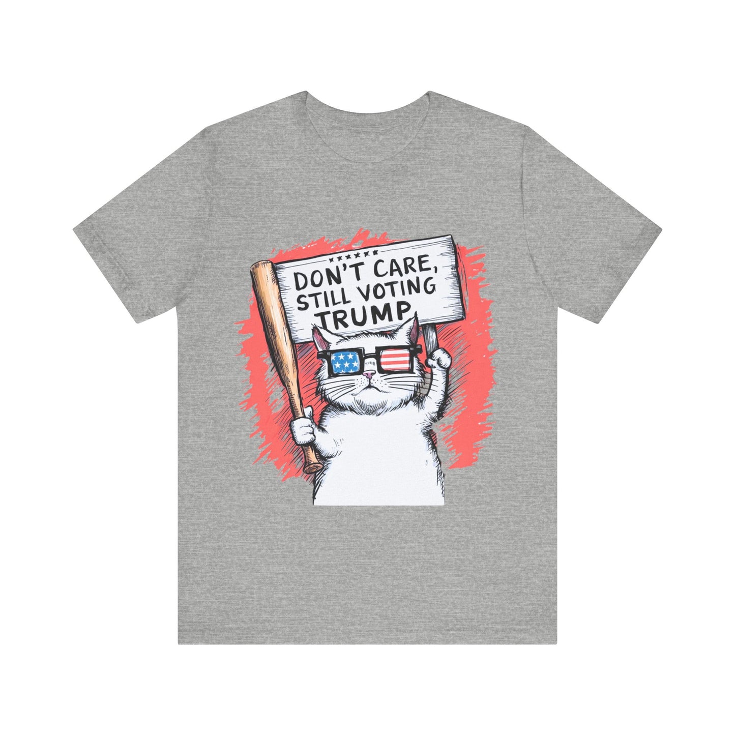 Funny Trump Comfort Colors Shirt, Don't Care Still Voting Trump Shirt, Trump Gift, Election 2024 Tee, Patriotic Cat, Funny Political Tee