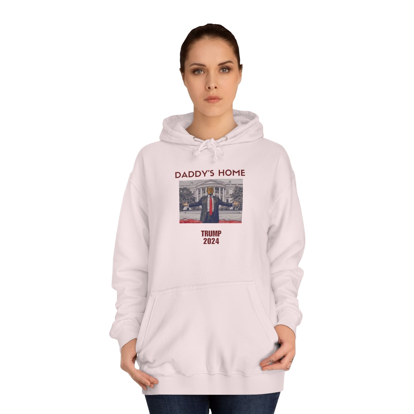 Daddys Home Trump 2024 Hoodie Stop The Witch Hunt Trump 2024 Free Trump MAGA Apparel Ultra Maga Lets Go Make America Great Again