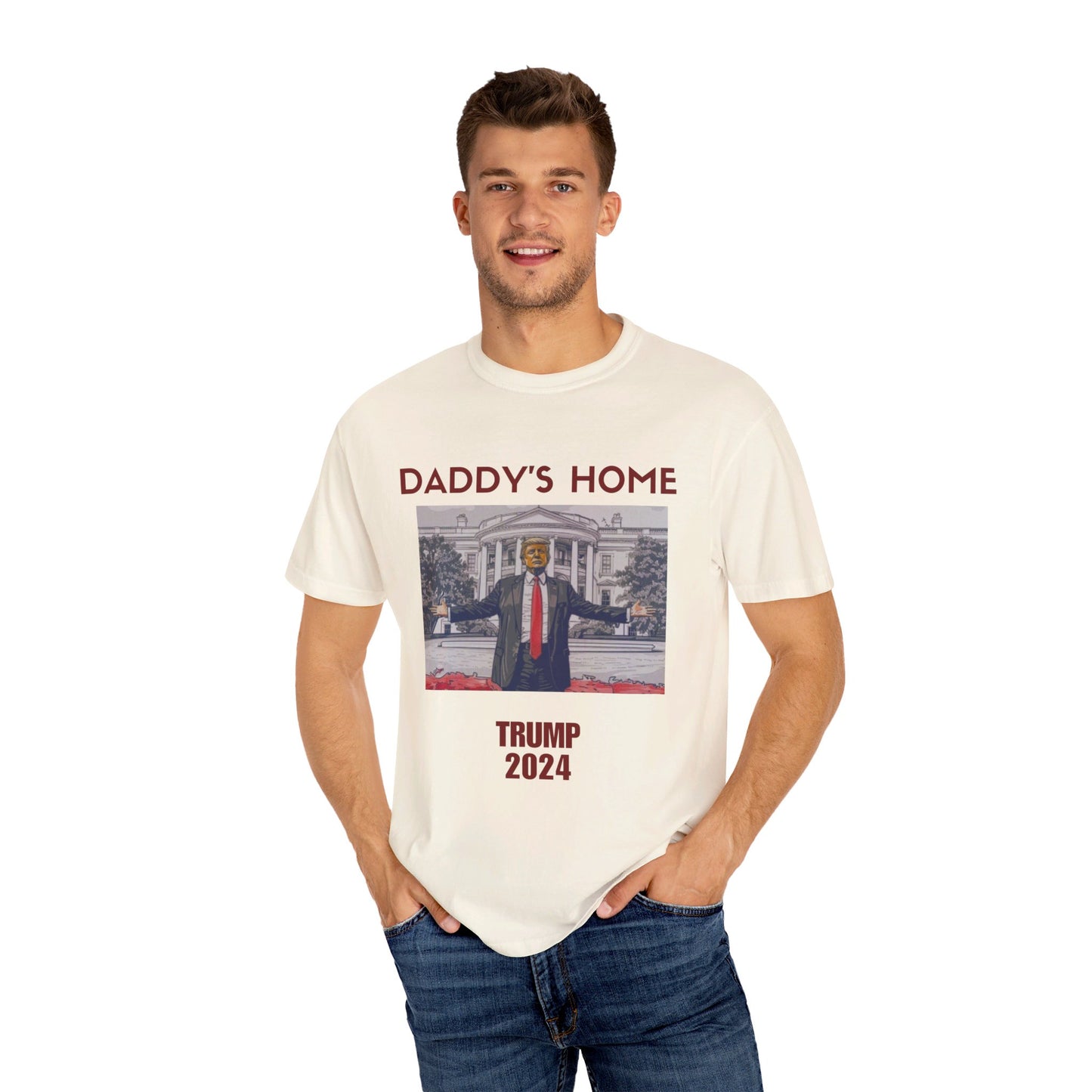 Daddy's Home -Trump 2024 Tshirt Stop The Witch Hunt Trump 2024 Free Trump MAGA Apparel Ultra Maga Lets Go Make America Great Again