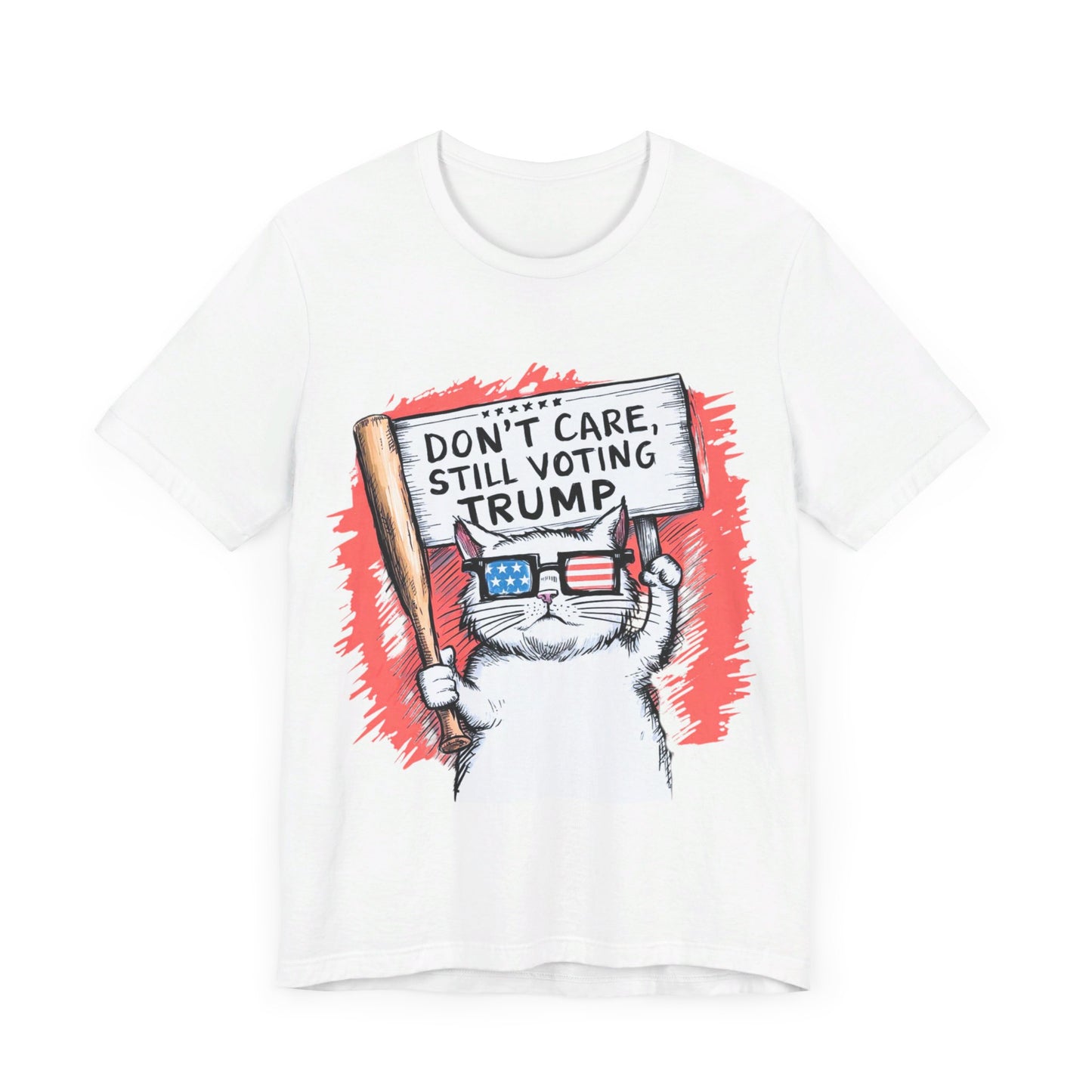 Funny Trump Comfort Colors Shirt, Don't Care Still Voting Trump Shirt, Trump Gift, Election 2024 Tee, Patriotic Cat, Funny Political Tee