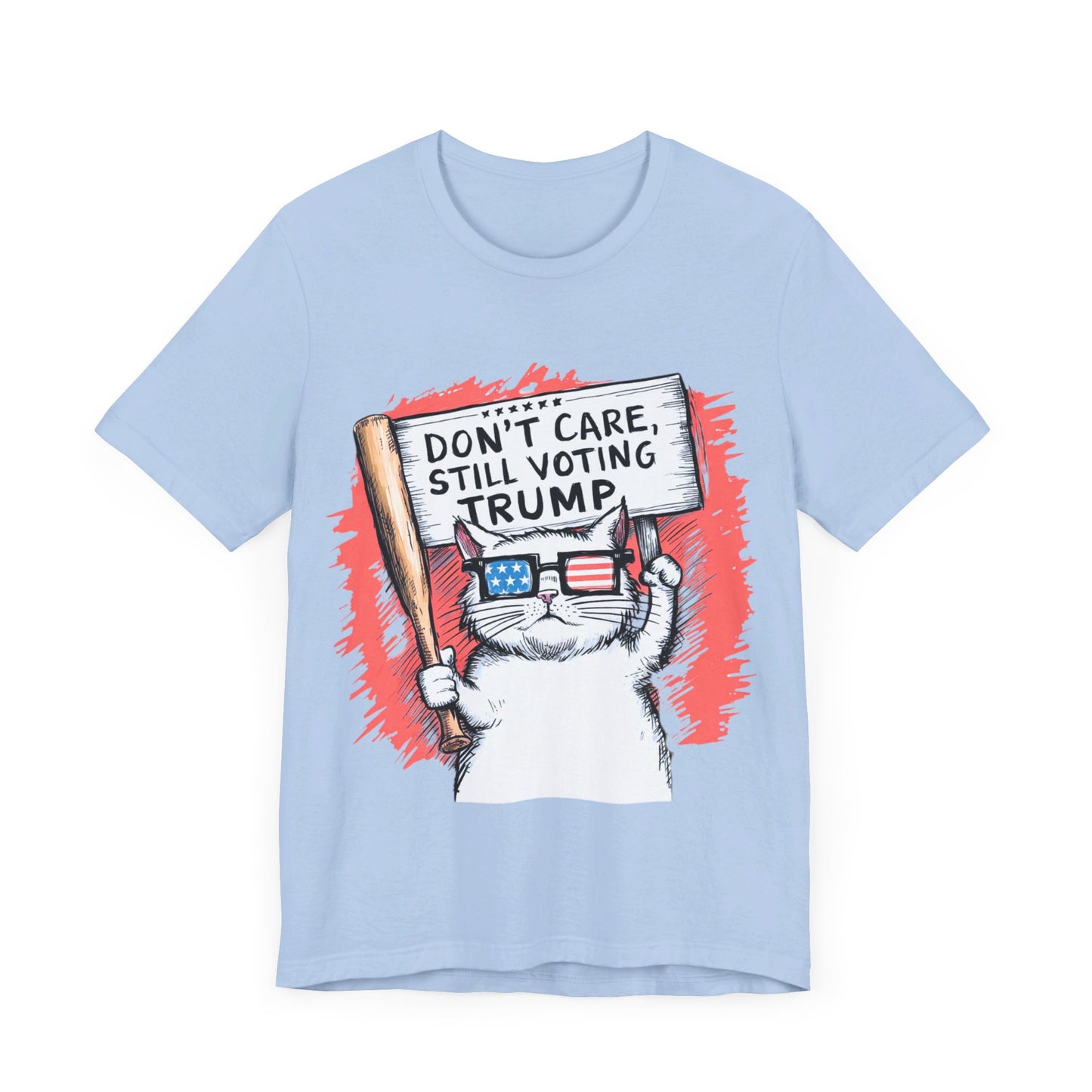 Funny Trump Comfort Colors Shirt, Don't Care Still Voting Trump Shirt, Trump Gift, Election 2024 Tee, Patriotic Cat, Funny Political Tee