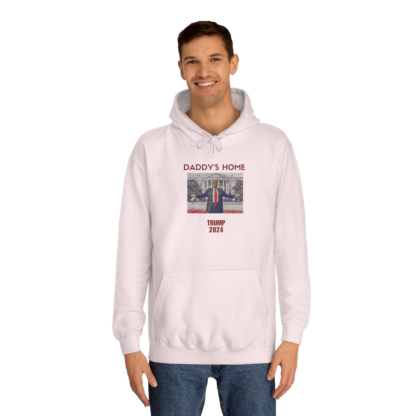 Daddys Home Trump 2024 Hoodie Stop The Witch Hunt Trump 2024 Free Trump MAGA Apparel Ultra Maga Lets Go Make America Great Again