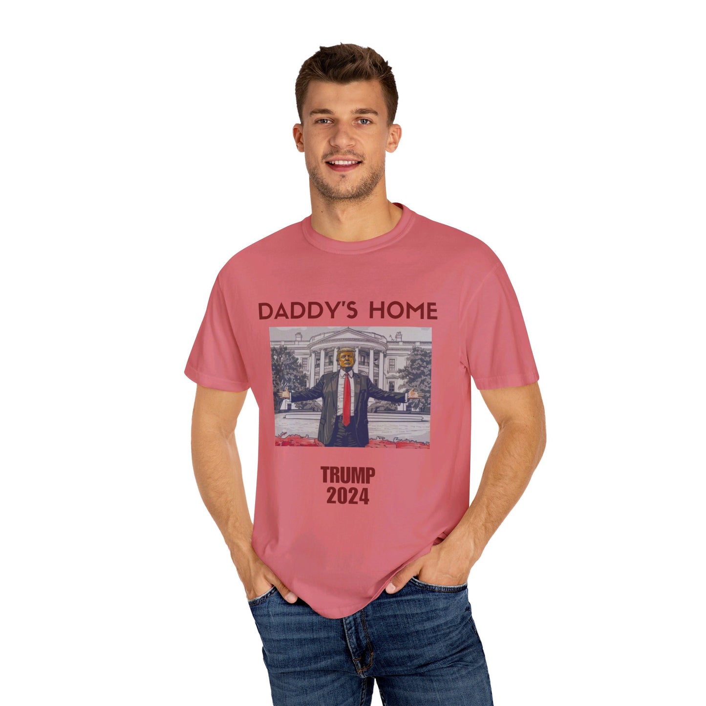 Daddy's Home -Trump 2024 Tshirt Stop The Witch Hunt Trump 2024 Free Trump MAGA Apparel Ultra Maga Lets Go Make America Great Again