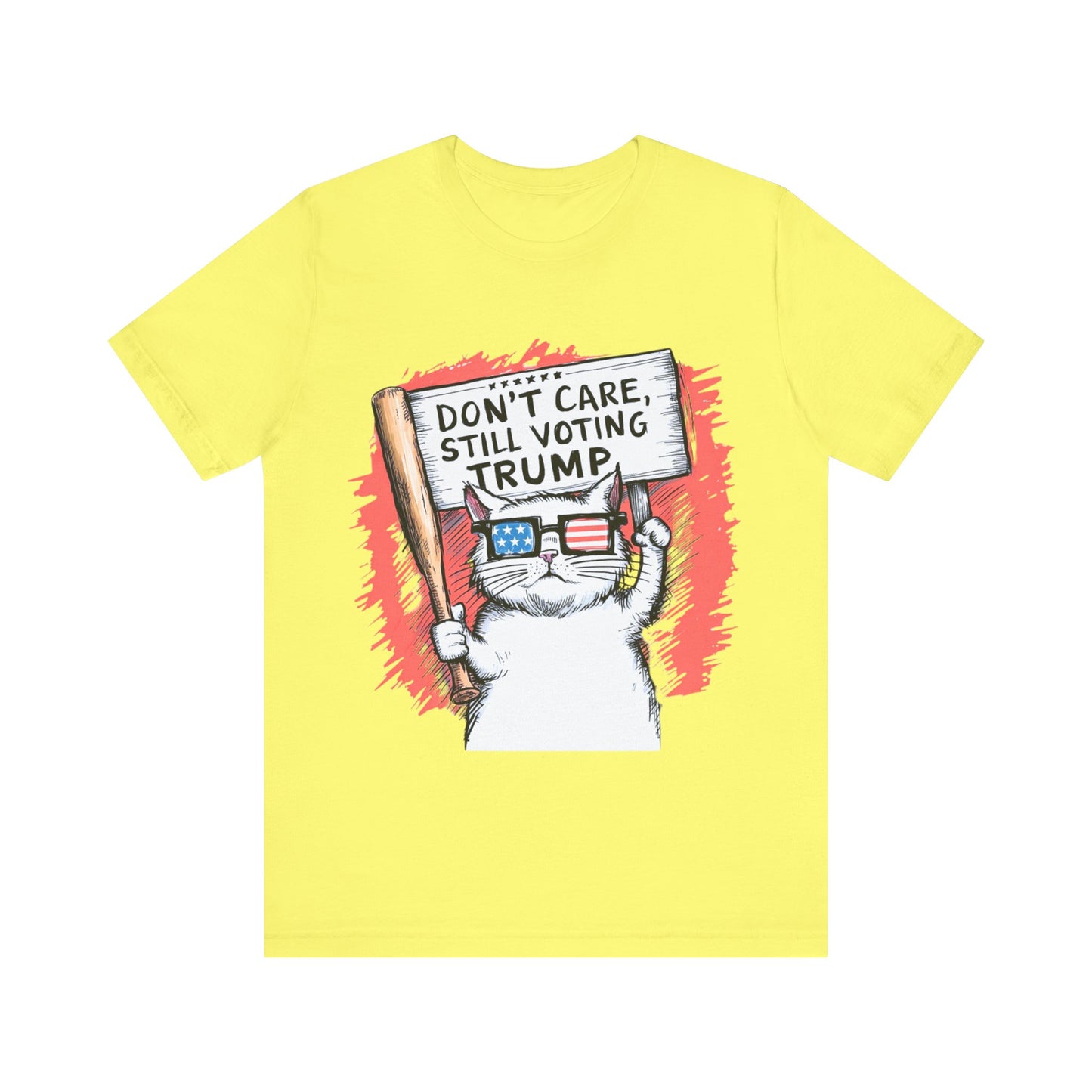 Funny Trump Comfort Colors Shirt, Don't Care Still Voting Trump Shirt, Trump Gift, Election 2024 Tee, Patriotic Cat, Funny Political Tee