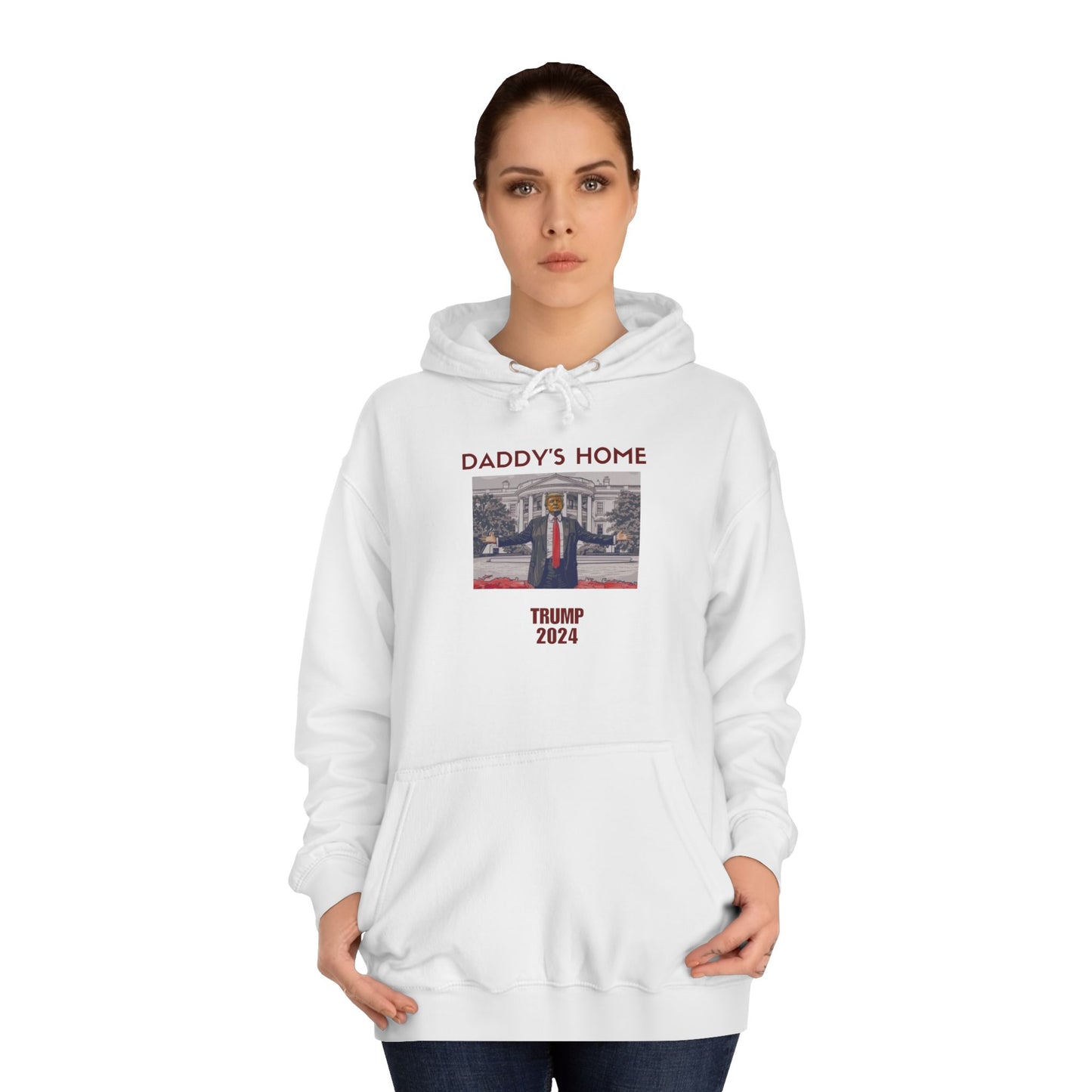 Daddys Home Trump 2024 Hoodie Stop The Witch Hunt Trump 2024 Free Trump MAGA Apparel Ultra Maga Lets Go Make America Great Again