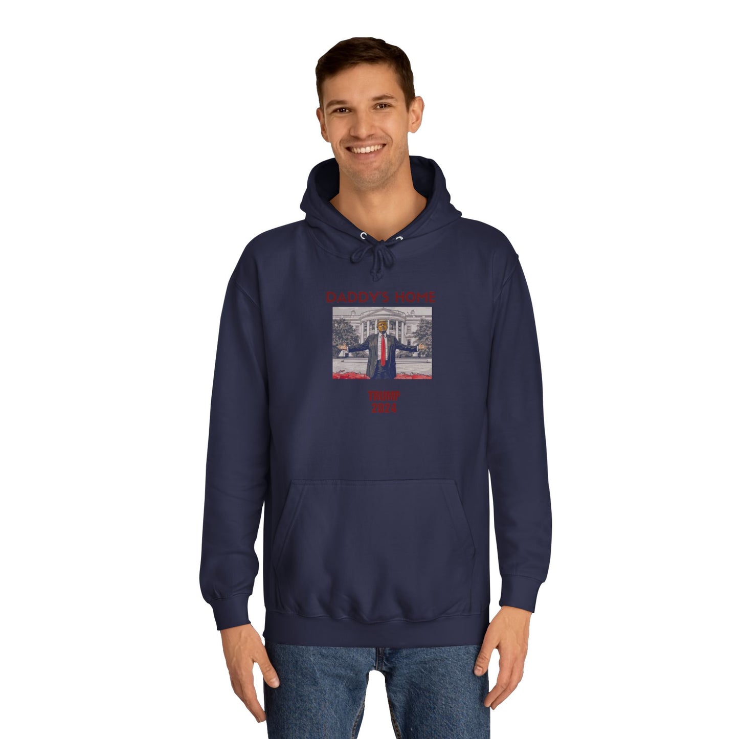 Daddys Home Trump 2024 Hoodie Stop The Witch Hunt Trump 2024 Free Trump MAGA Apparel Ultra Maga Lets Go Make America Great Again