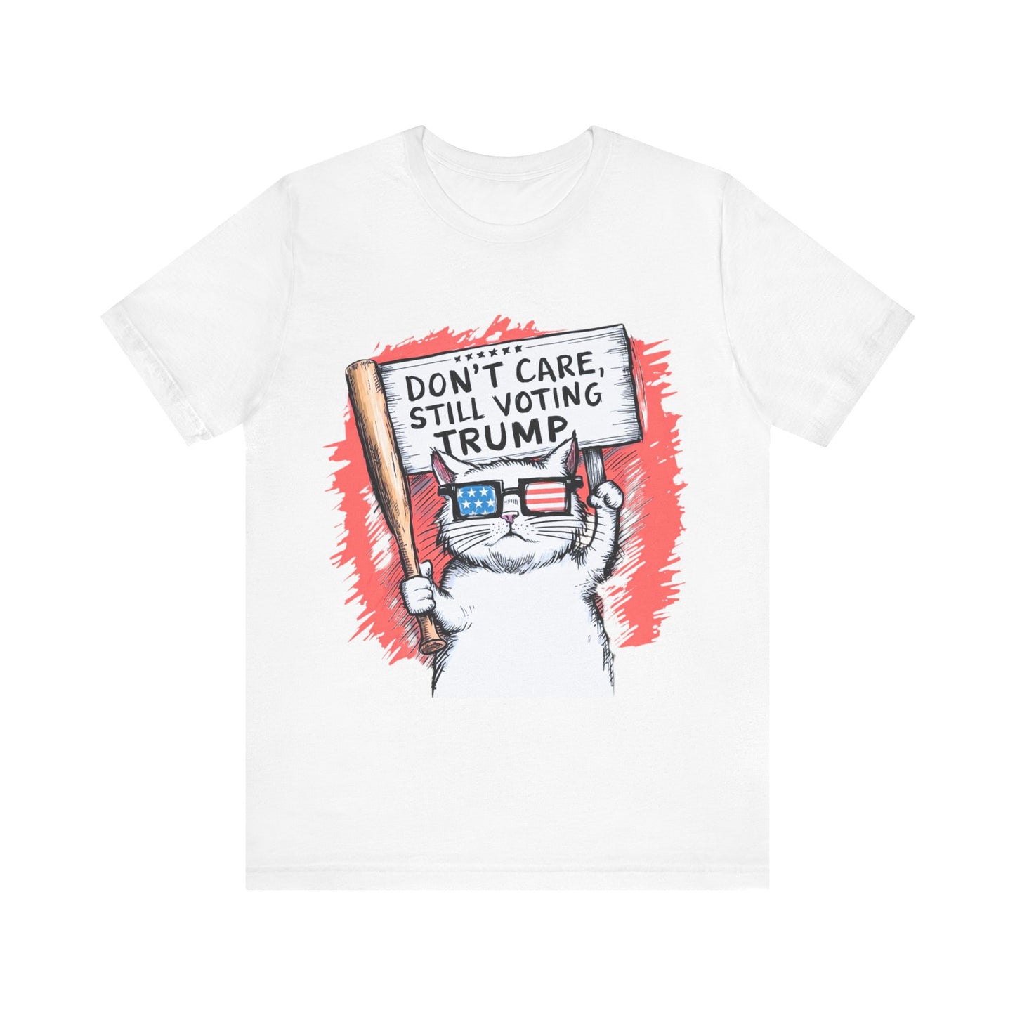 Funny Trump Comfort Colors Shirt, Don't Care Still Voting Trump Shirt, Trump Gift, Election 2024 Tee, Patriotic Cat, Funny Political Tee