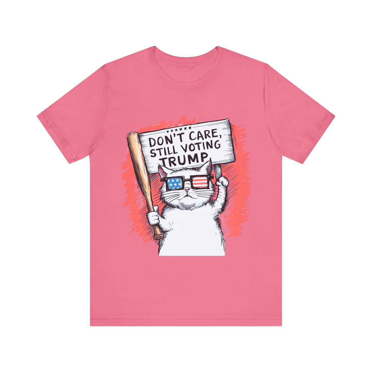 Funny Trump Comfort Colors Shirt, Don't Care Still Voting Trump Shirt, Trump Gift, Election 2024 Tee, Patriotic Cat, Funny Political Tee