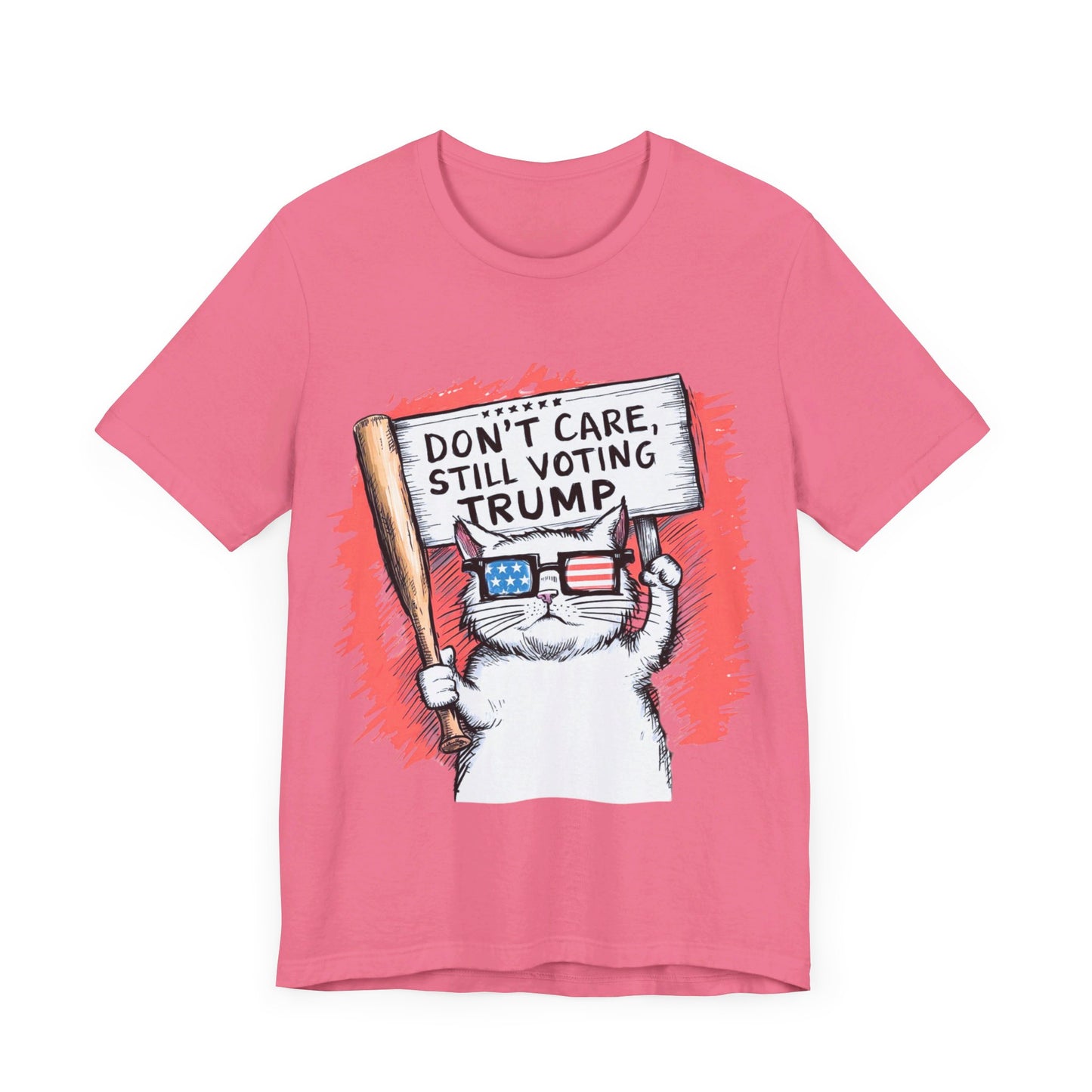 Funny Trump Comfort Colors Shirt, Don't Care Still Voting Trump Shirt, Trump Gift, Election 2024 Tee, Patriotic Cat, Funny Political Tee