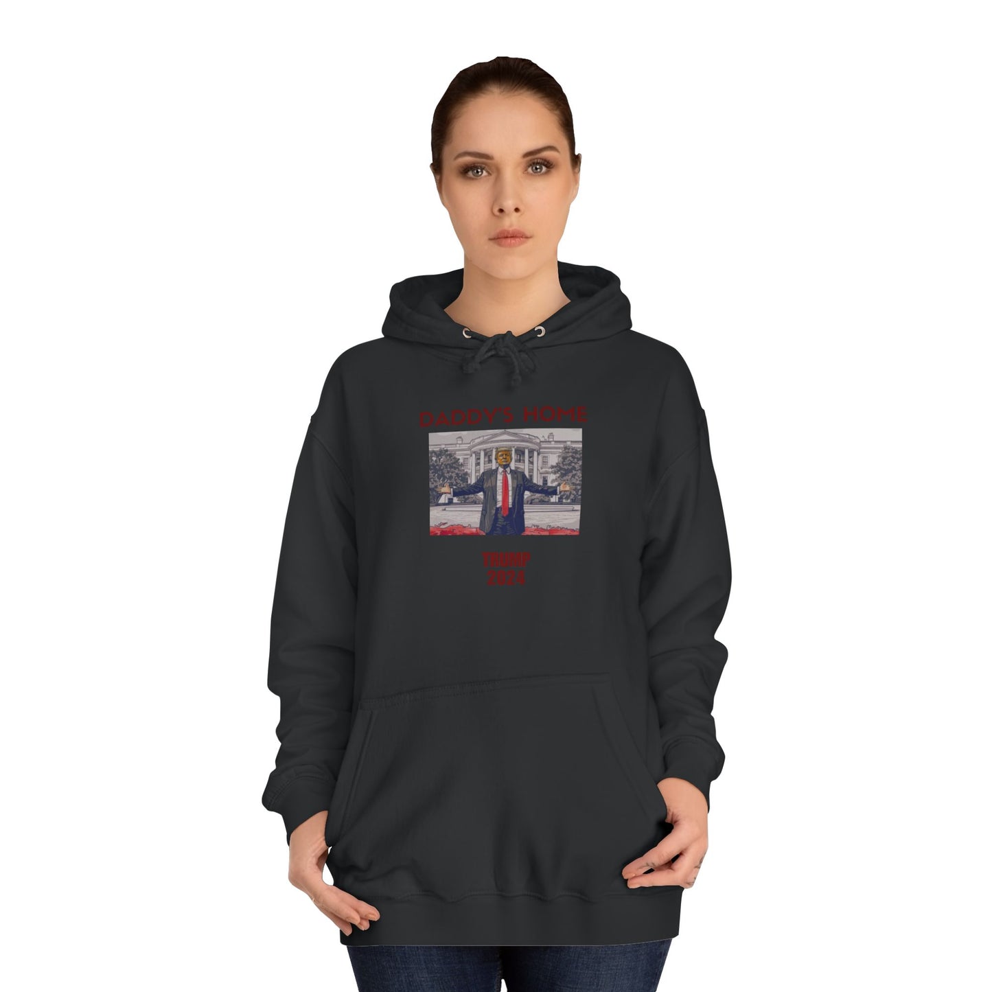 Daddys Home Trump 2024 Hoodie Stop The Witch Hunt Trump 2024 Free Trump MAGA Apparel Ultra Maga Lets Go Make America Great Again