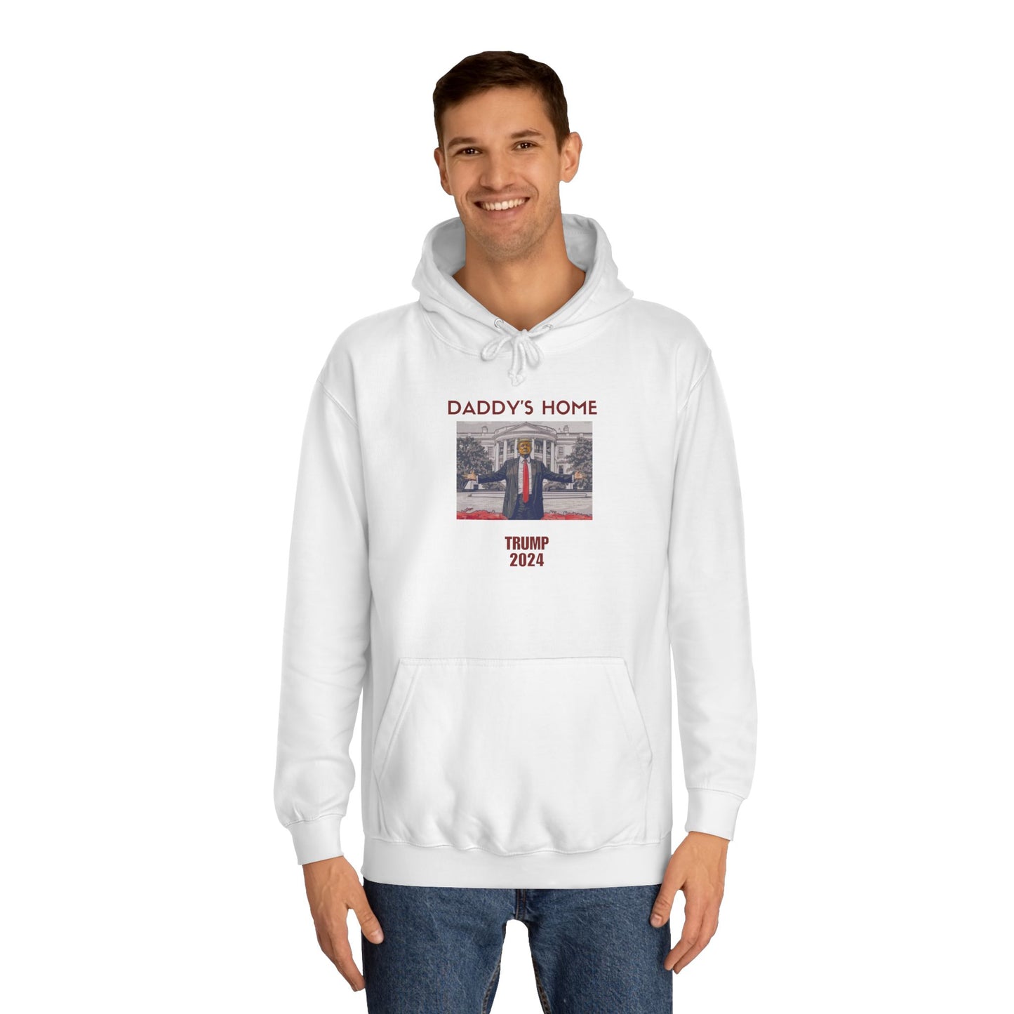 Daddys Home Trump 2024 Hoodie Stop The Witch Hunt Trump 2024 Free Trump MAGA Apparel Ultra Maga Lets Go Make America Great Again